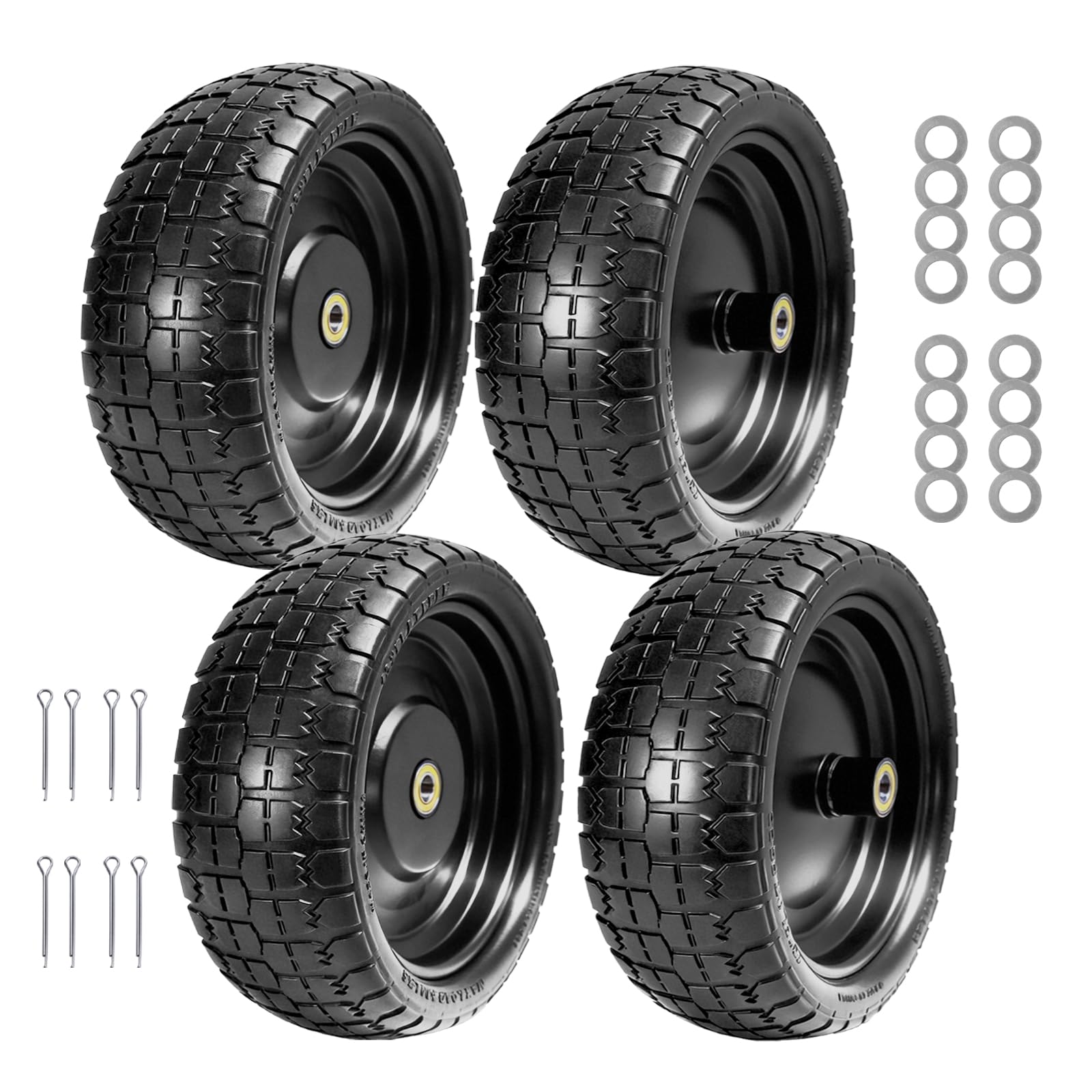 LTNICER 13-inch flat-free tire for Gorilla Cart with smooth, maintenance-free rolling.