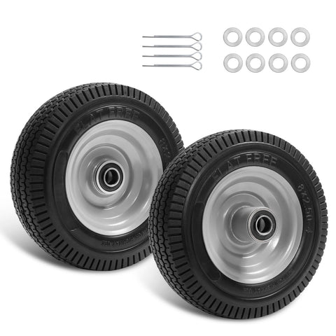 LTNICER 8-inch solid tire replacement shown for durable cart performance