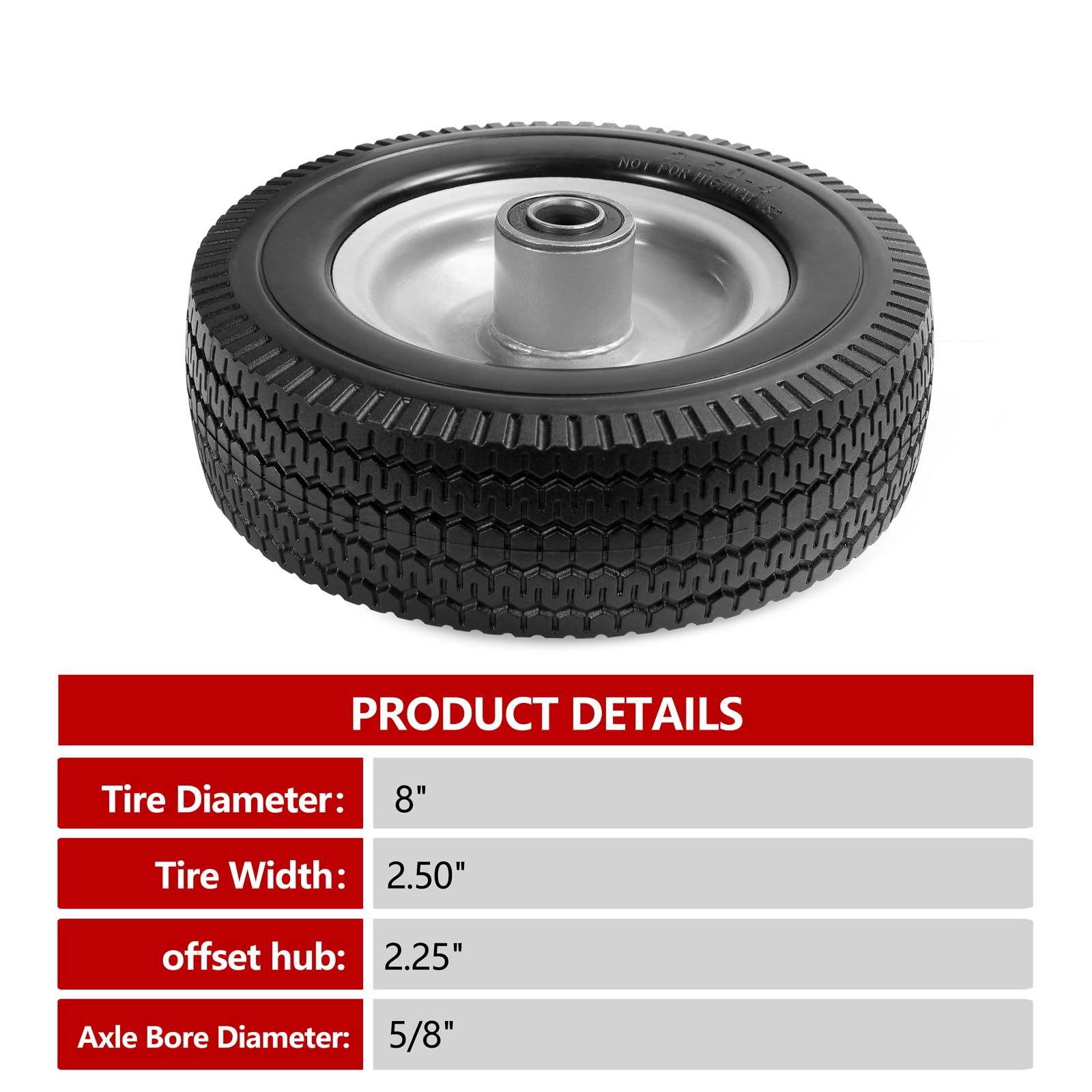LTNICER durable PU tire delivers long wear and puncture resistance