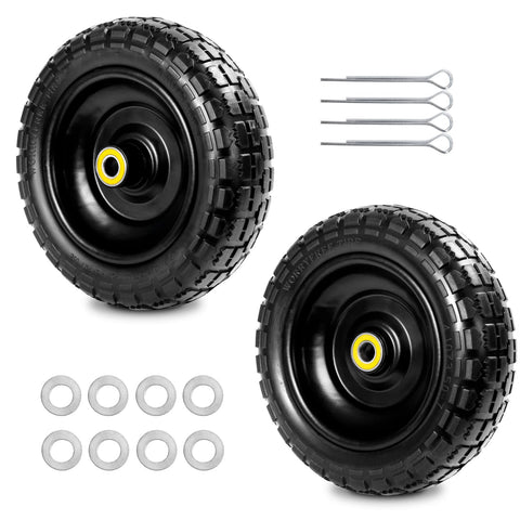 LTNICER fit Gorilla Carts wheels 10inch with flat-free design for rough terrain.