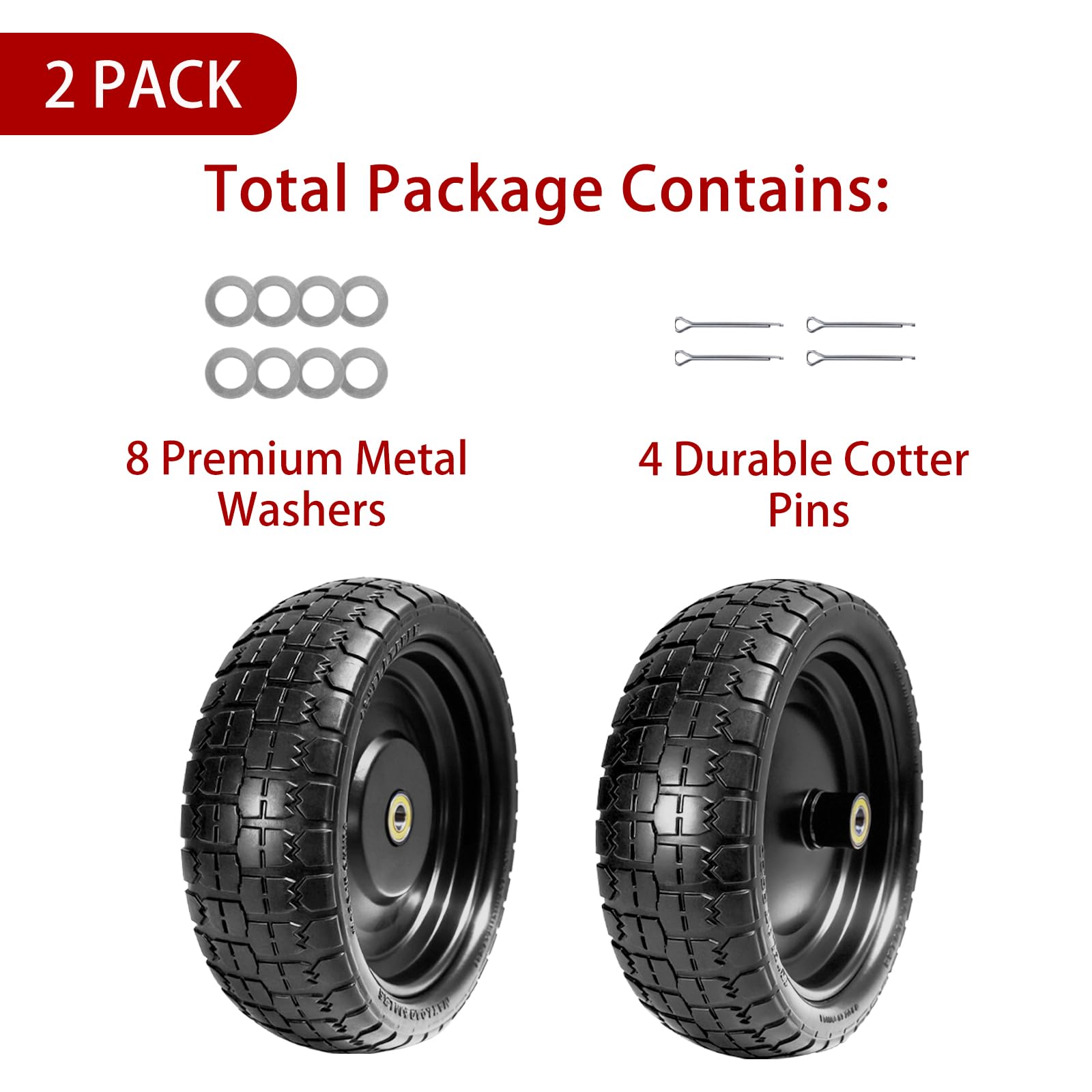 LTNICER quick-install hardware: cotter pins and washers for easy replacement.