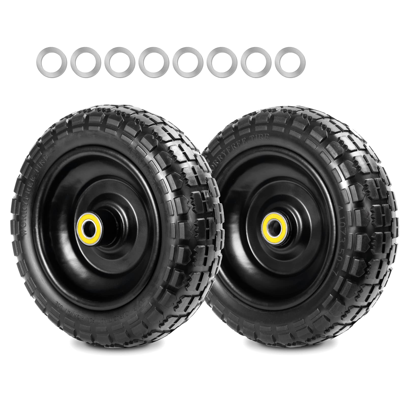 LTNICER includes two tires and mounting hardware for quick setup.