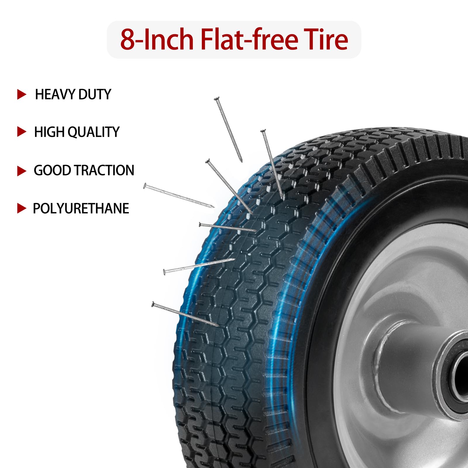 LTNICER puncture-resistant solid tire reduces downtime on yard tasks