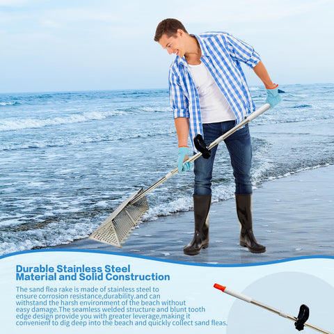 LTSEAME Sand Flea Rake versatile uses for shells, teeth, coops, and treasure hunts