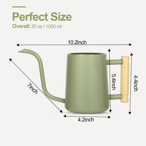 The 35 oz capacity suits regular watering without constant refills.