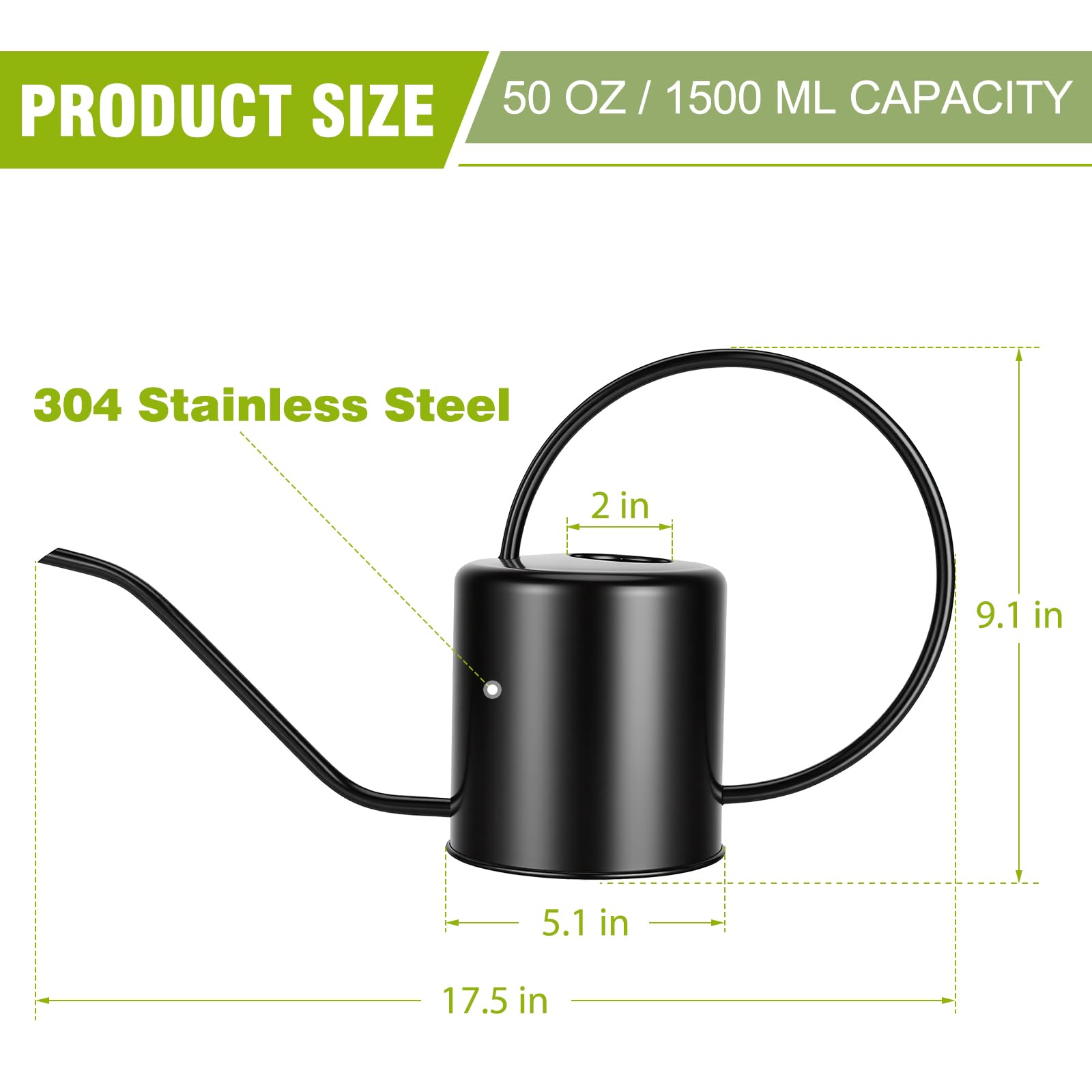 LTSUMI watering can ergonomic handle provides comfortable, steady pours