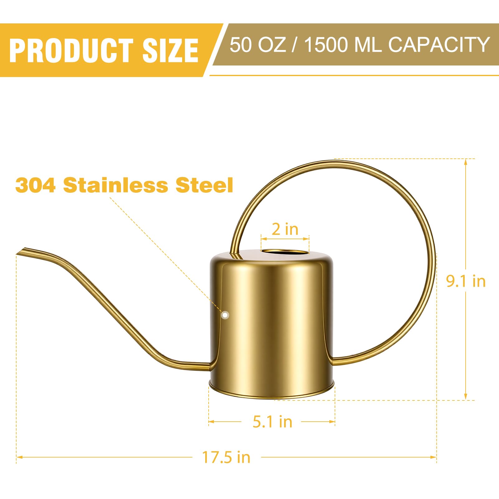 Gold LTSUMI watering can as a stylish decor piece