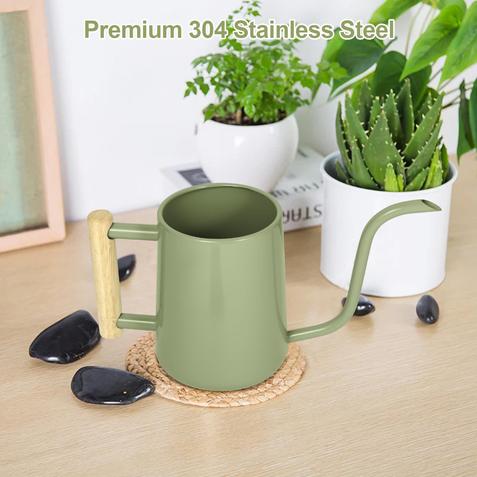 Versatile indoors or outdoors, with a decorative sage green finish.
