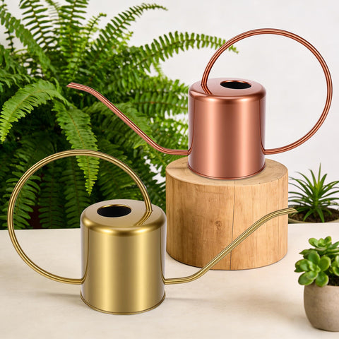LTSUMI stainless steel watering can highlights durability and shine