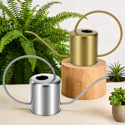 Stainless steel LTSUMI watering can with ergonomic handle for easy use
