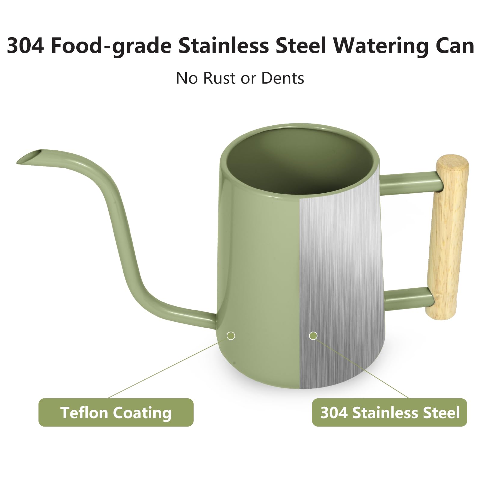 Stainless steel construction from LTSUMI resists rust and maintains shine.