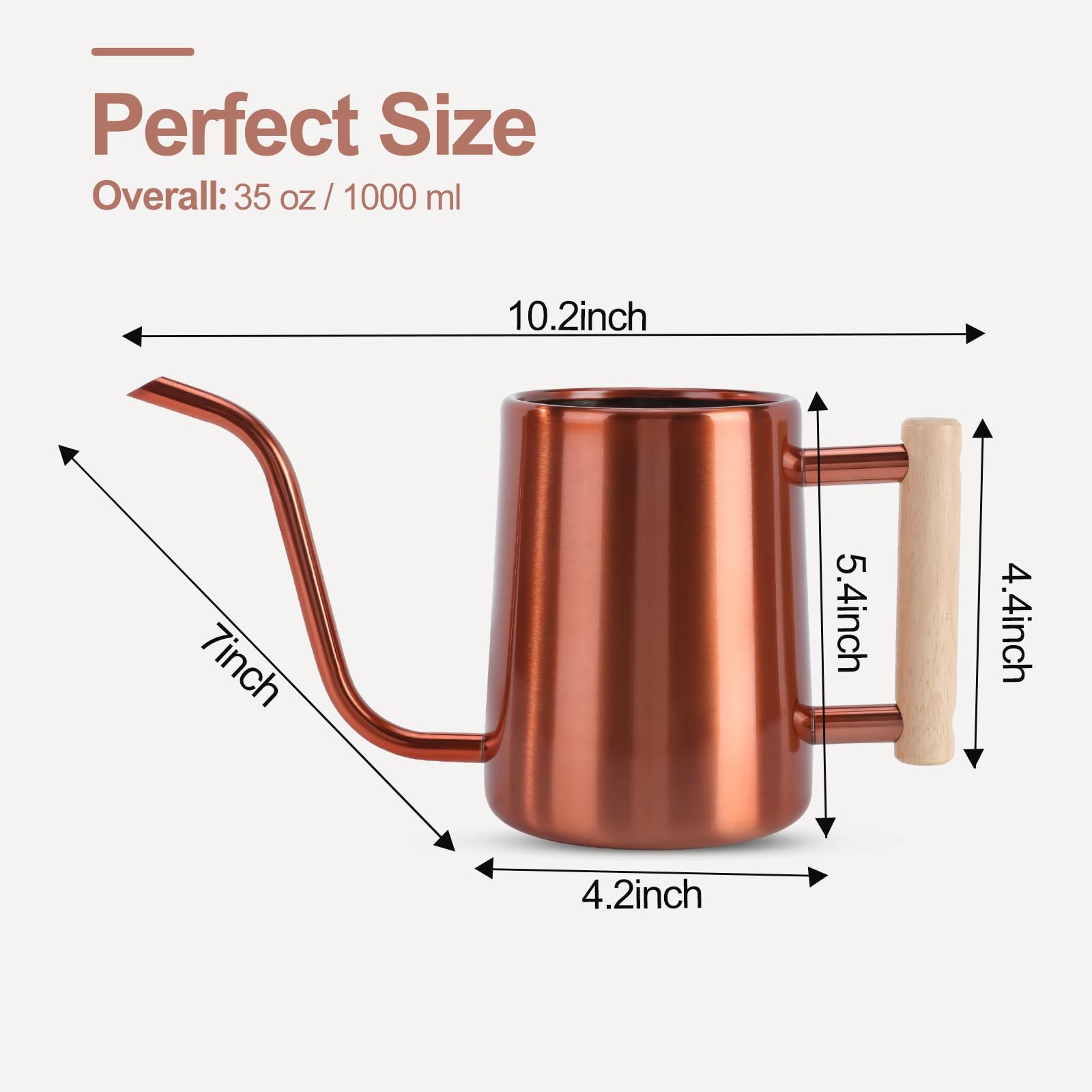 LTSUMI long-spout watering can reaches tight pots without spills.