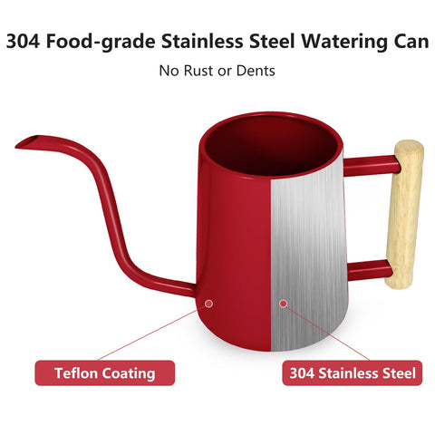 LTSUMI Steel watering can minimizes water waste with precise pour