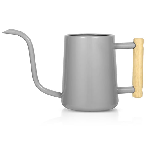 LTSUMI watering can for indoor plants with 35oz capacity in a sleek gray finish.