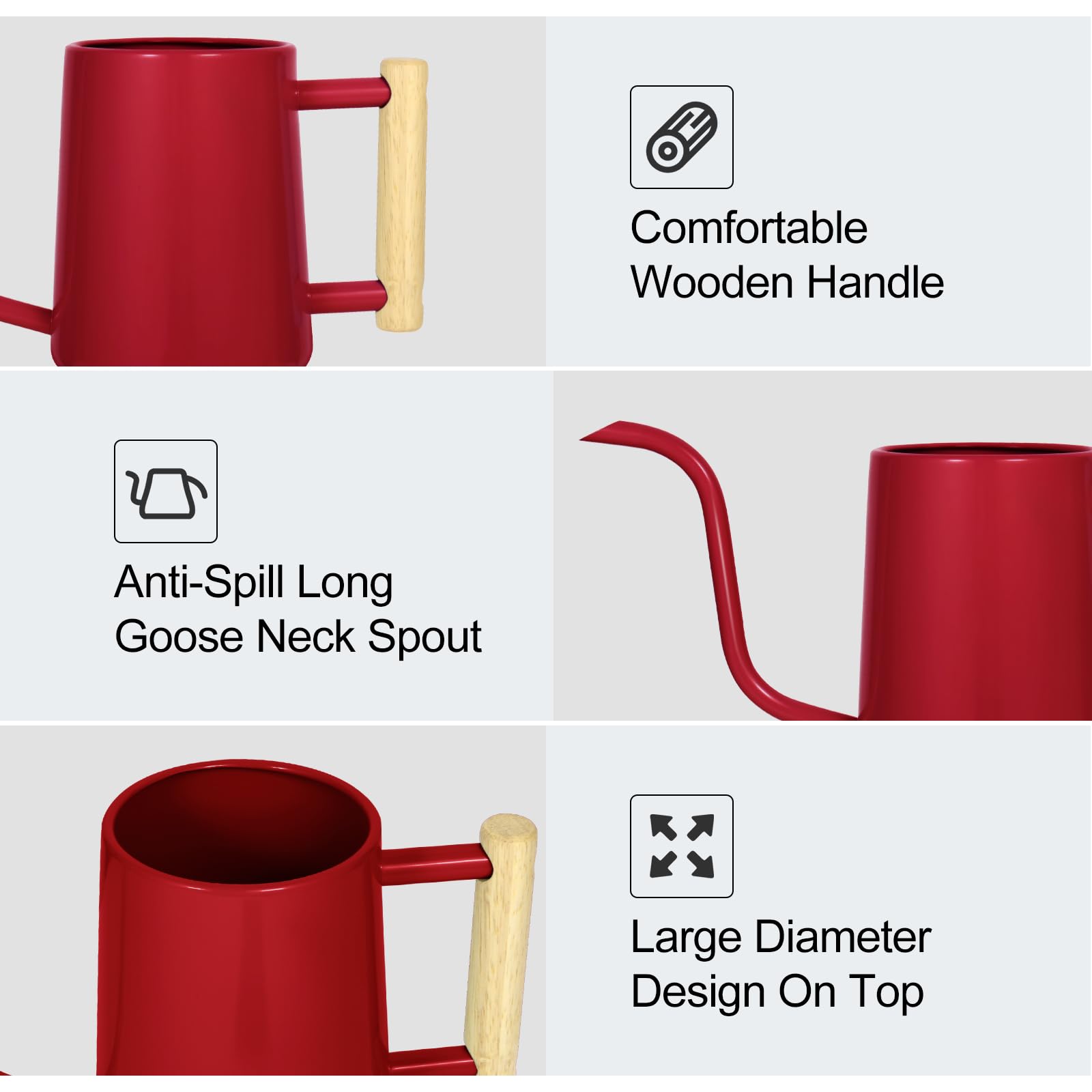 LTSUMI Long-spout Watering Can reaches tight spots without spills