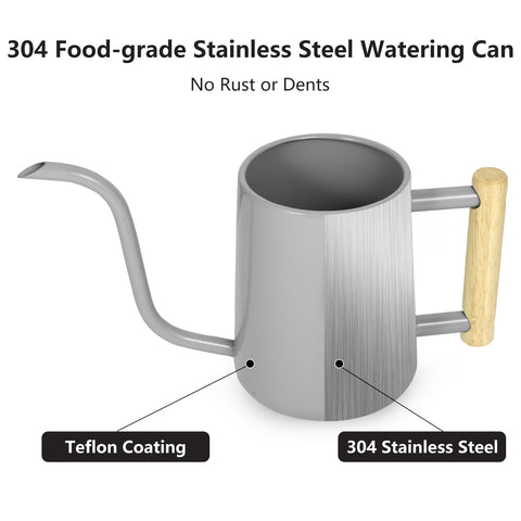 LTSUMI premium stainless steel watering can that resists rust and wear.
