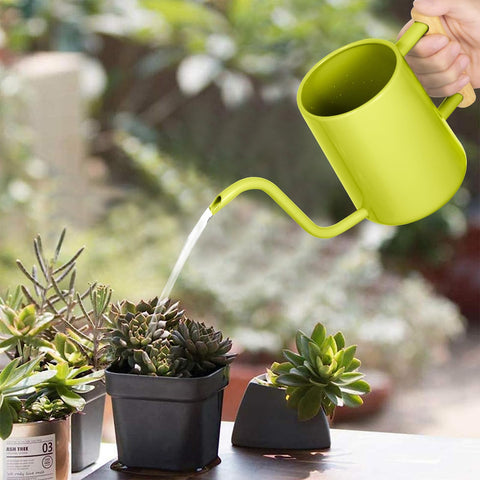 LTSUMI wooden-handle model offers comfortable grip during extended watering sessions