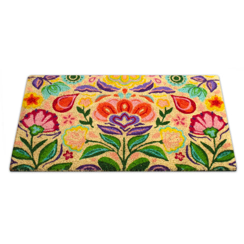 Lua Vika coir mat traps moisture near entrances for cleaner floors.