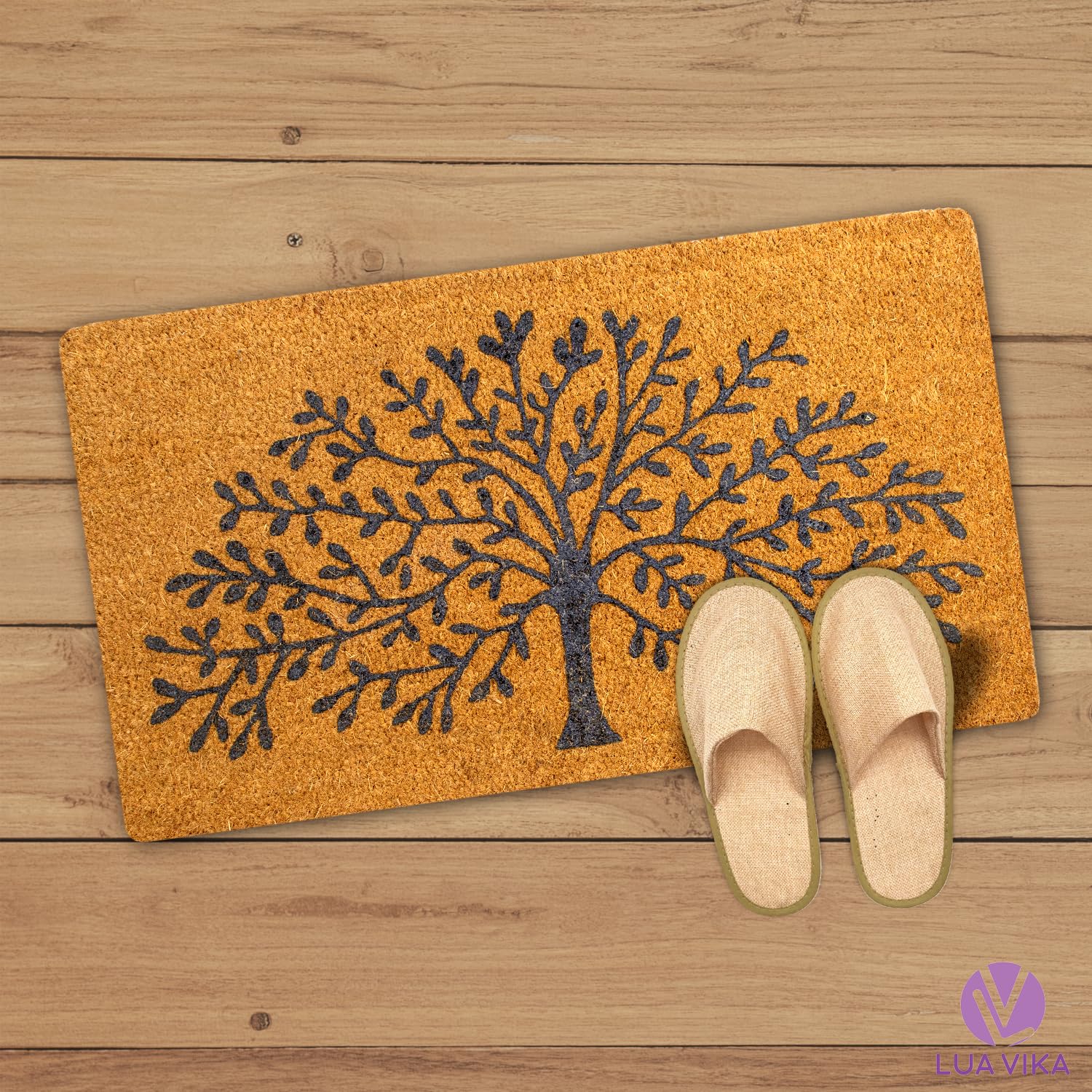 LUA VIKA front-view doormat shows 16 by 27.5 size for home entrances.