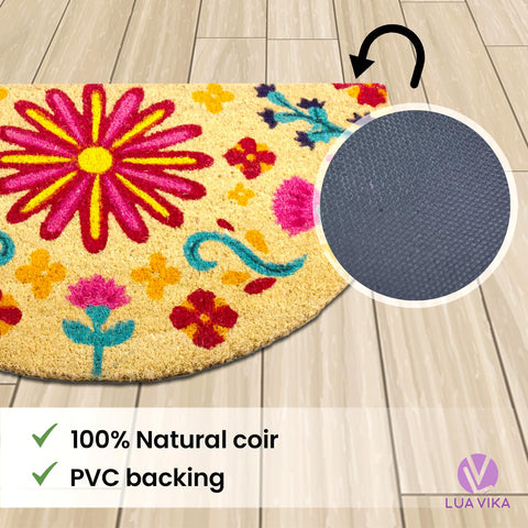 Lua VIKA flowery pattern adds curb appeal while catching dirt.