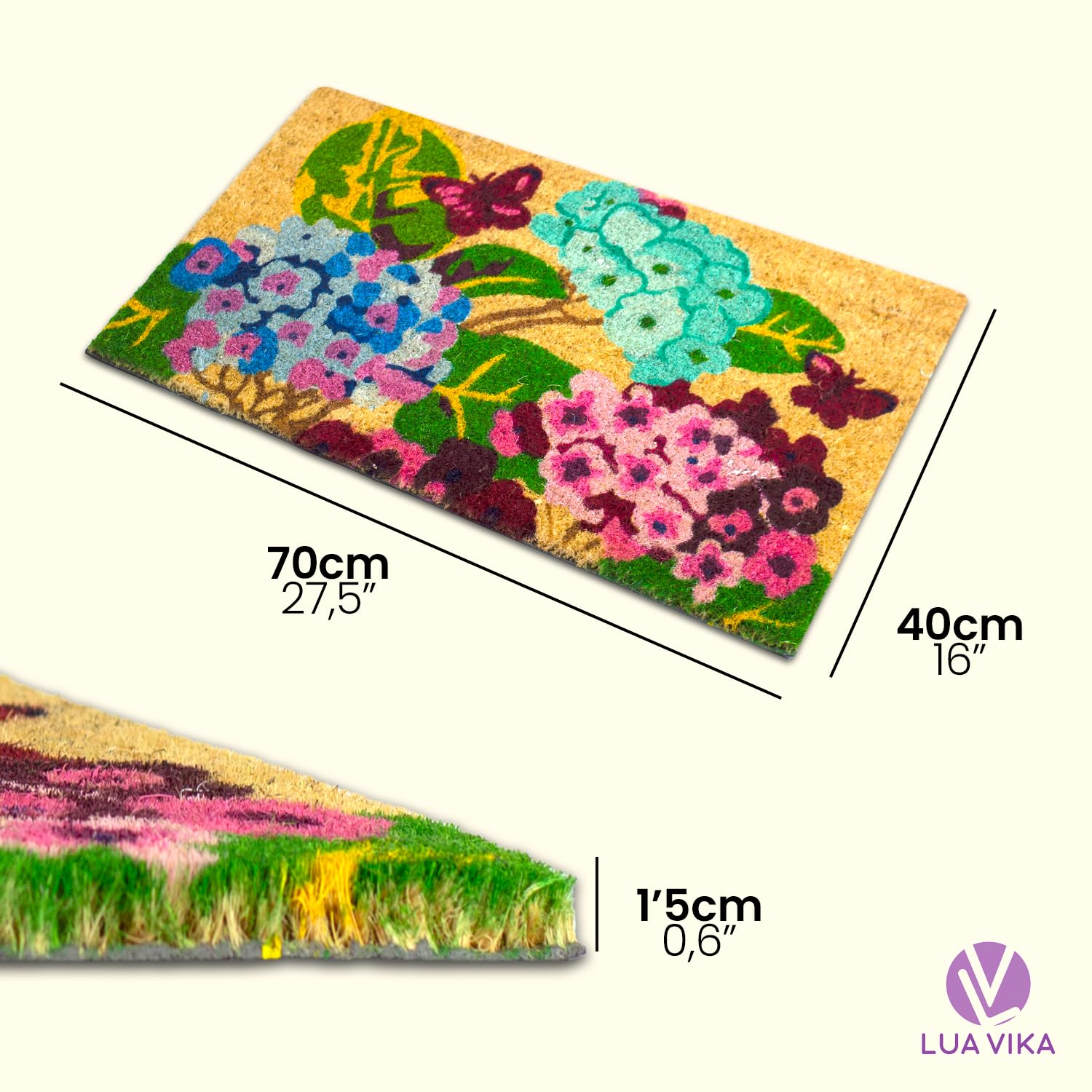 LUA VIKA indoor entry doormat highlights natural texture and clean look for interiors.