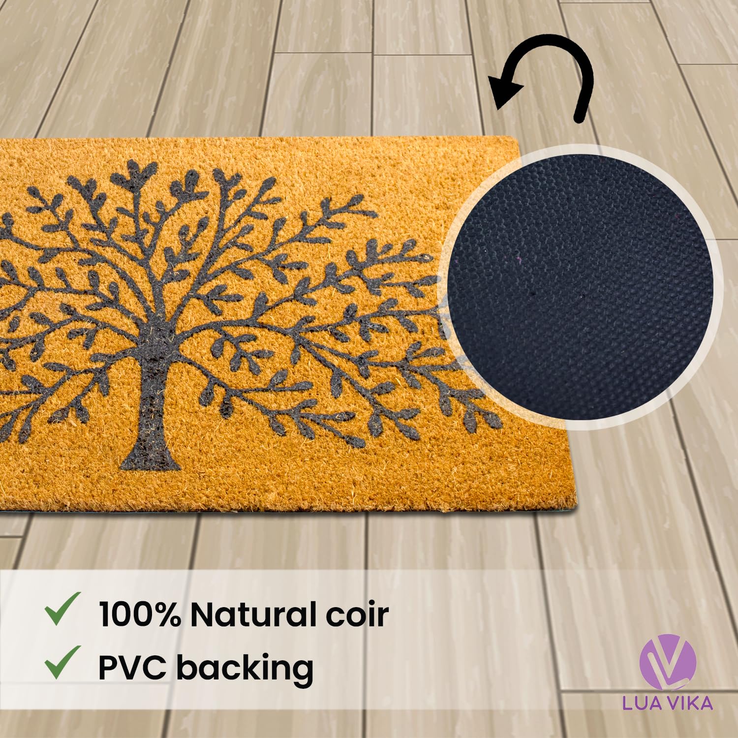 LUA VIKA indoor-outdoor mat suits busy entryways and foyers.