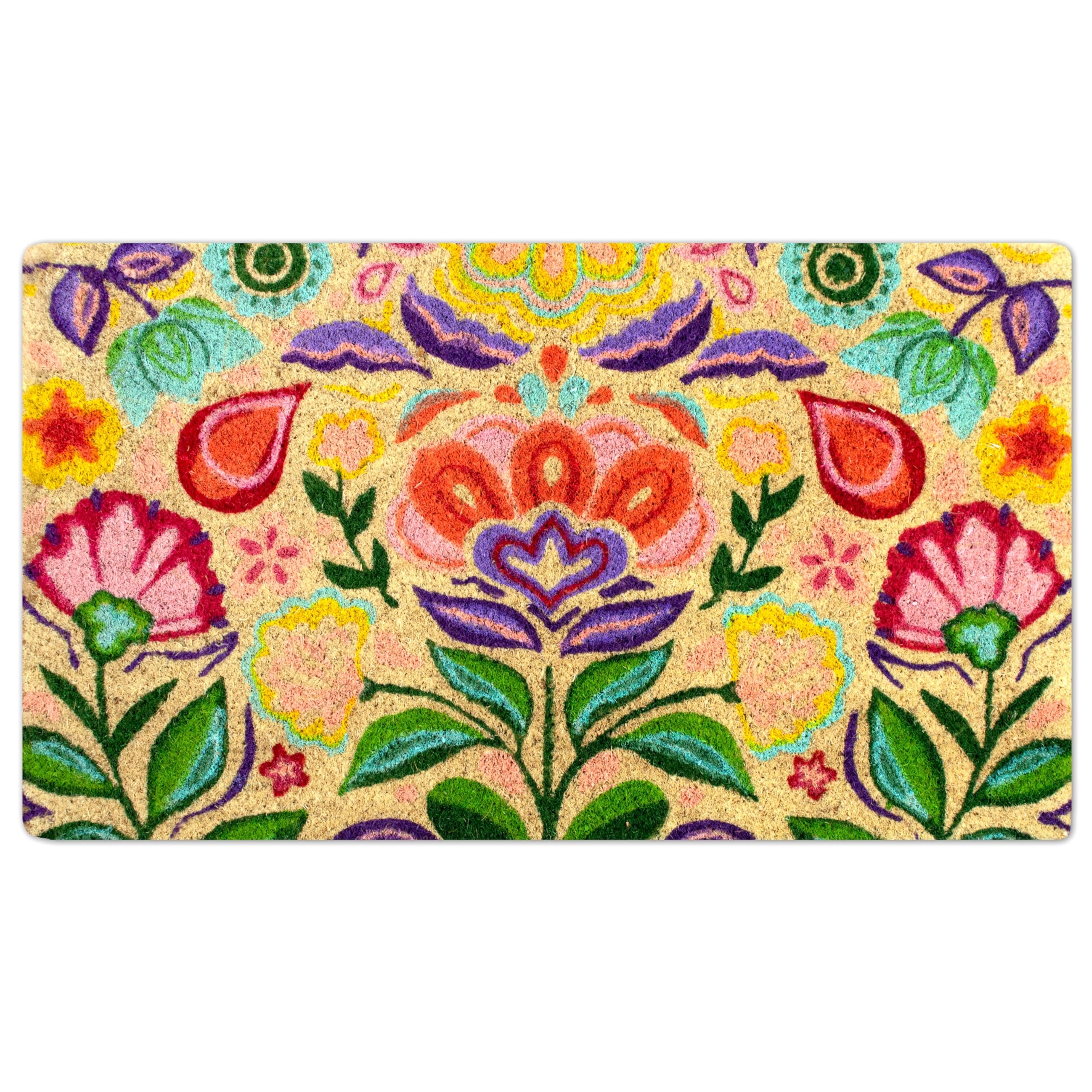 Lua Vika non-slip backing keeps the mat secure on slick floors.