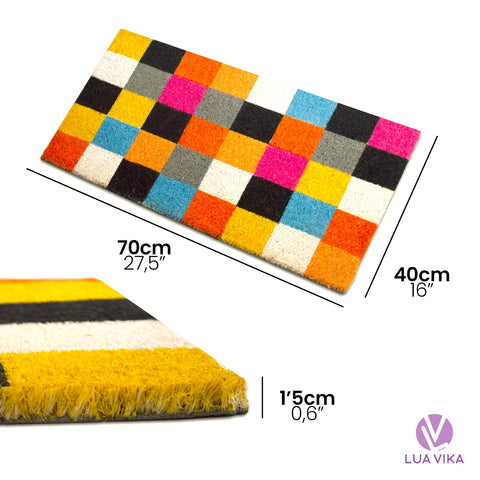 LUA VIKA coir doormat with non-slip backing prevents slips at door