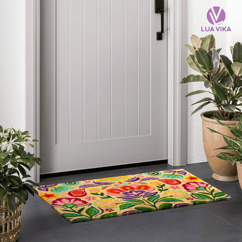 Lua Vika door mat fits entryways with a 16x27.5 inch size.