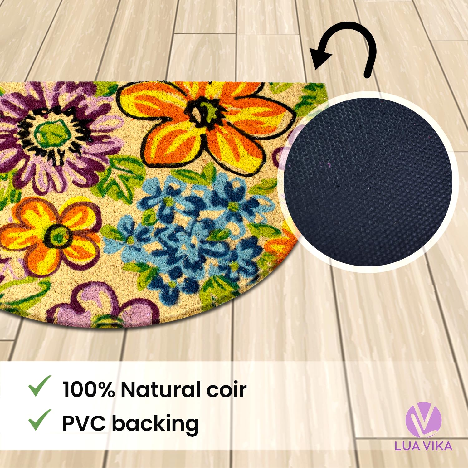 LUA VIKA easy-to-clean mat; shake or brush away dirt.