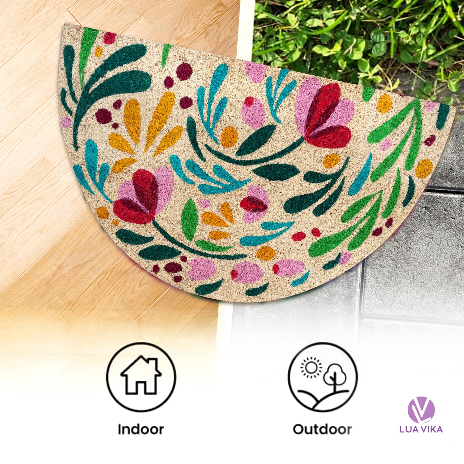 LUA VIKA Flora doormat traps dirt and moisture to protect floors