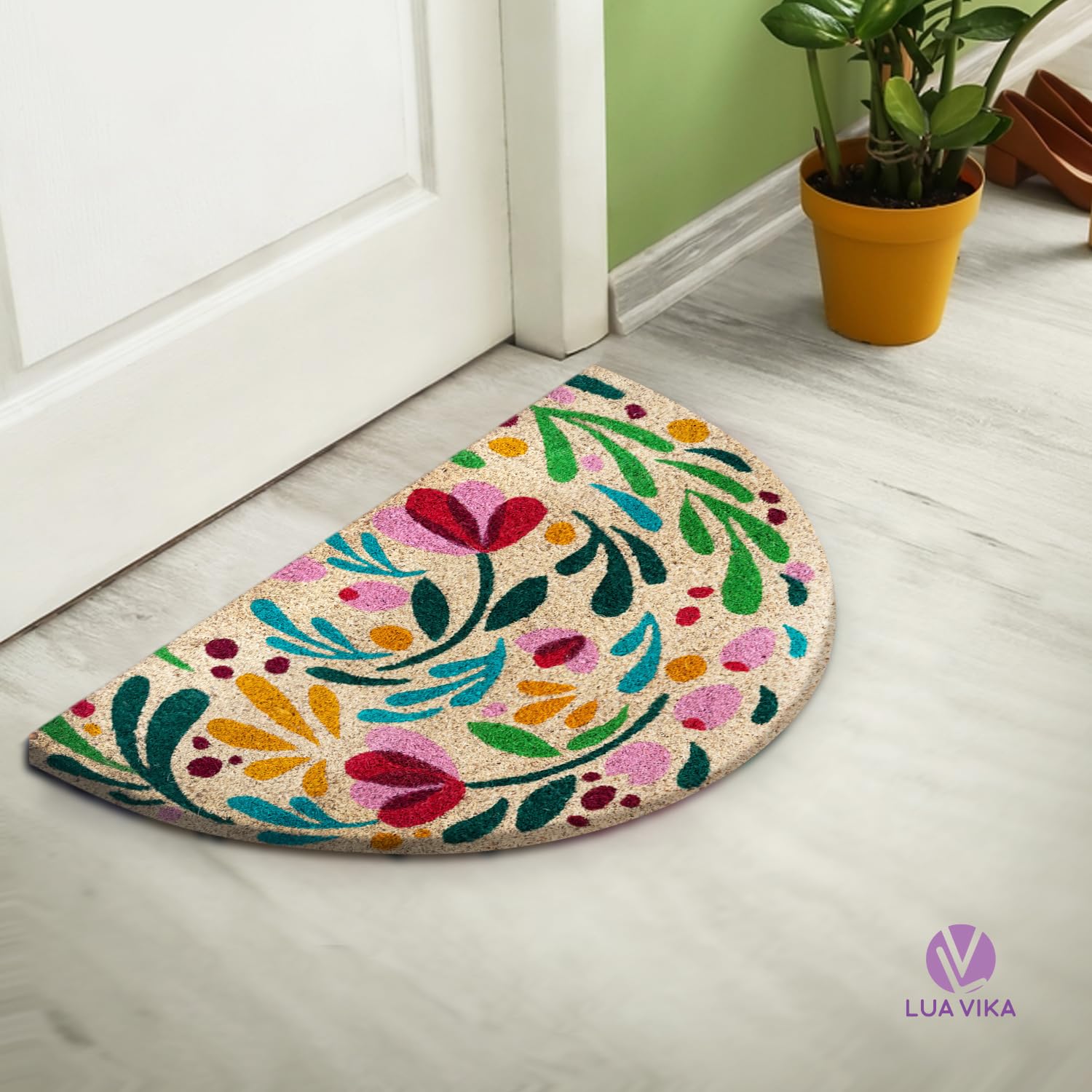 LUA VIKA Flora heavy-duty outdoor mat for busy entrances