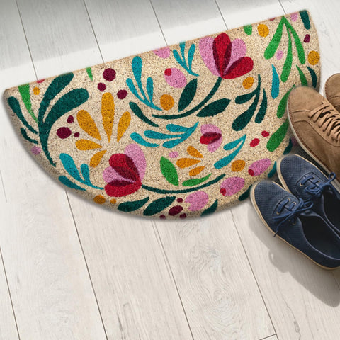 LUA VIKA Flora welcome mat enhances porch or balcony decor