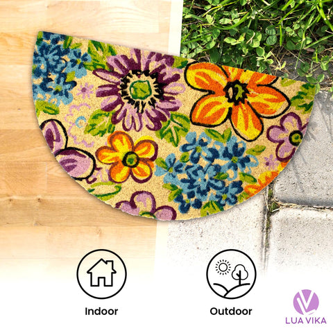 LUA VIKA heavy-duty natural coir resists busy entryways.