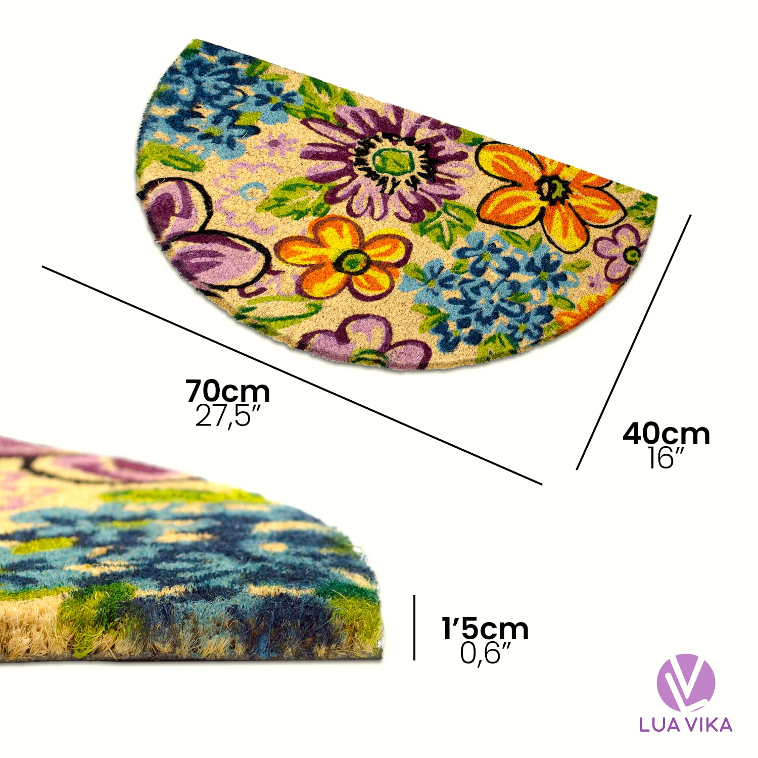 LUA VIKA indoor/outdoor use mat handles daily foot traffic with style.