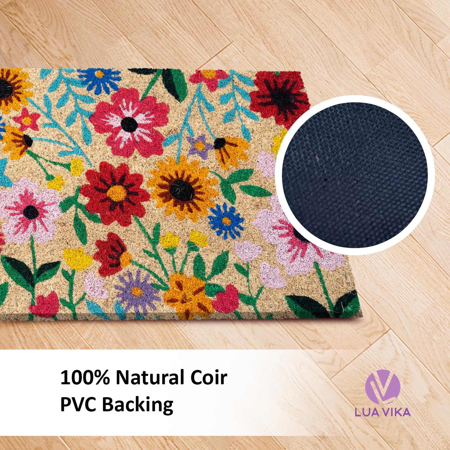 LUA VIKA Natural coir entrance mat for durability