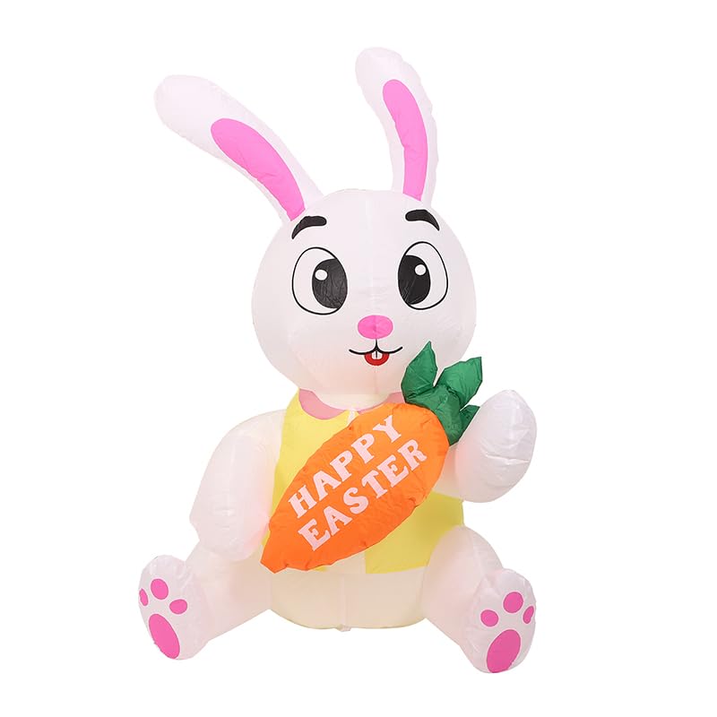 Luaeirus bunny inflatable close-up showing reinforced seams for durability.