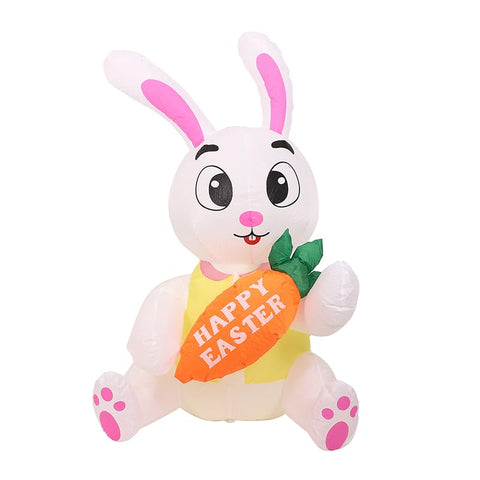 Luaeirus bunny inflatable close-up showing reinforced seams for durability.