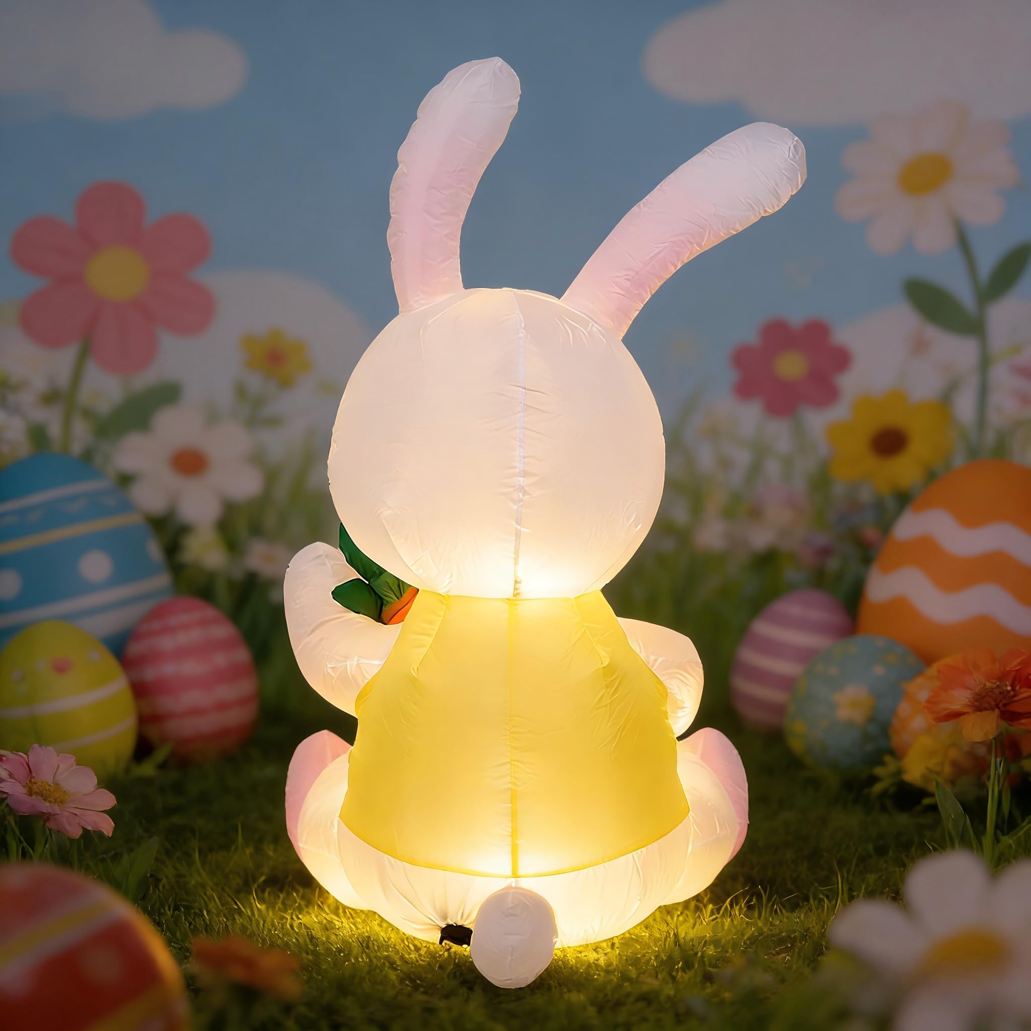 Luaeirus Easter yard decor inflatable ready for festive lawn celebrations.
