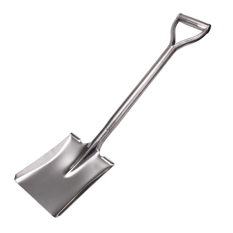 LUBAN flat-head garden shovel shown for heavy soil and rock lifting.