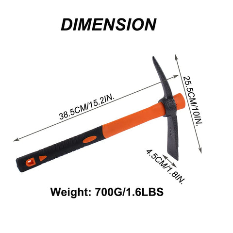 LUBAN mattock hoe flat end for digging and hoeing soft soil.