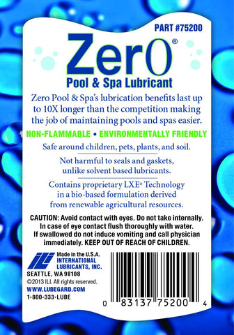 Lubegard Zer0 product on O-rings improves seal performance in pools.