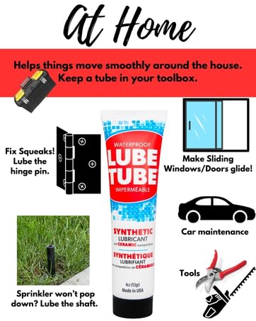 LubeTube door hinge grease delivers quiet, smooth operation
