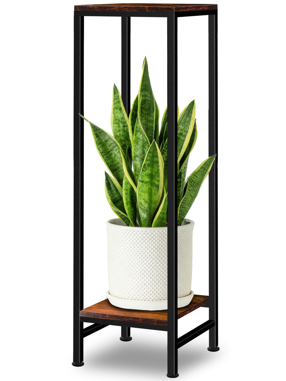 LUBORN 41-inch tall two-tier plant stand elevates indoor greenery.