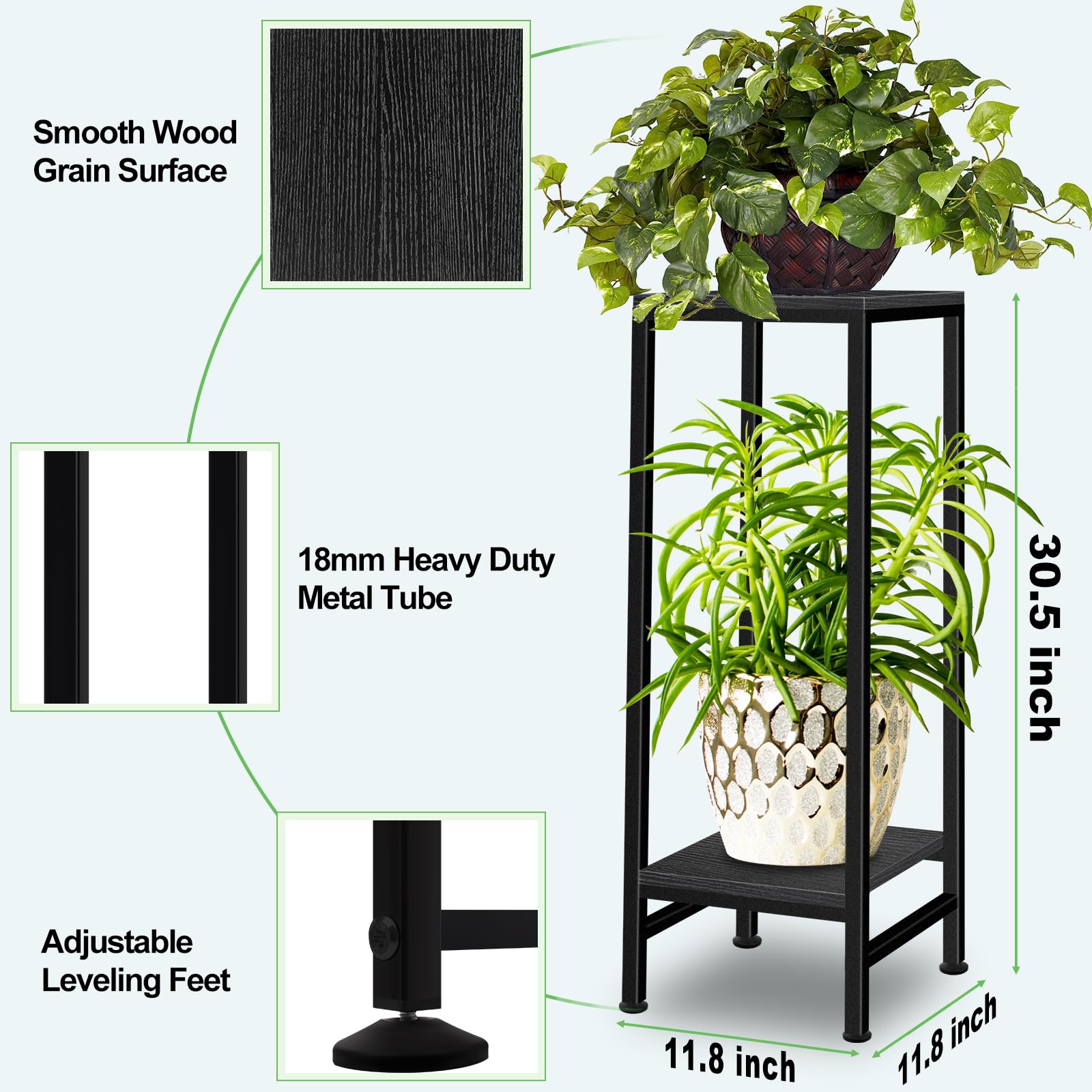 LUBORN corner flower stand 2-tier maximizes small-space display.