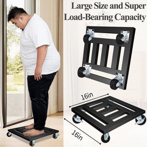 Luborn plant caddy with 360-degree wheels for smooth rolling on indoor and outdoor surfaces