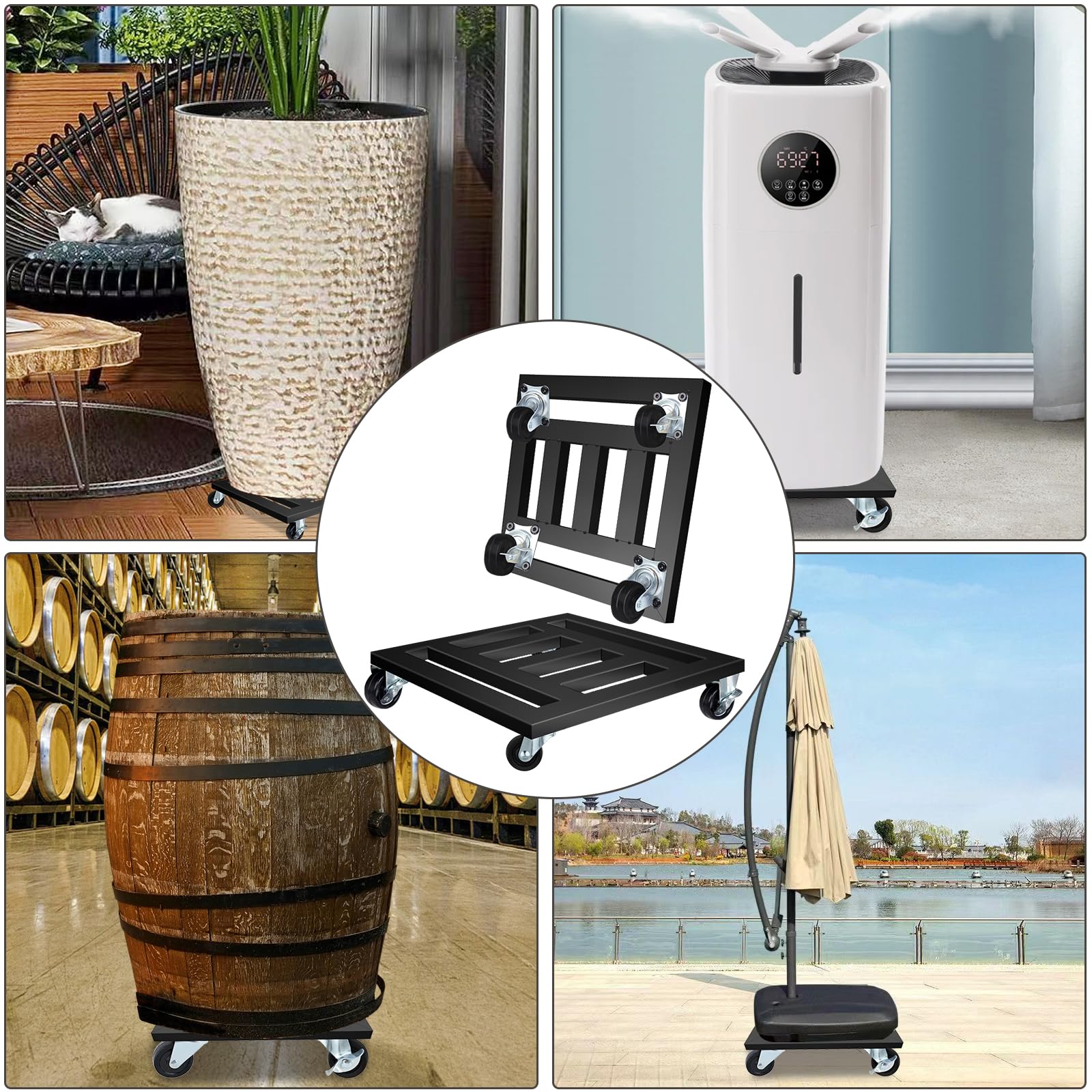 Luborn plant caddy moving large pots and whiskey barrels with ease