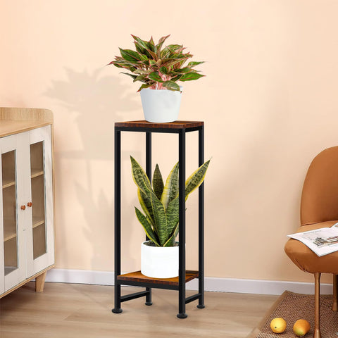 Luborn metal pedestal stand shows a sturdy frame for heavy pots
