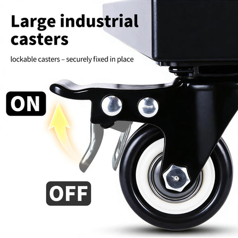 LUBORN plant caddy demonstrating 360-degree swivel wheels for smooth maneuvering.