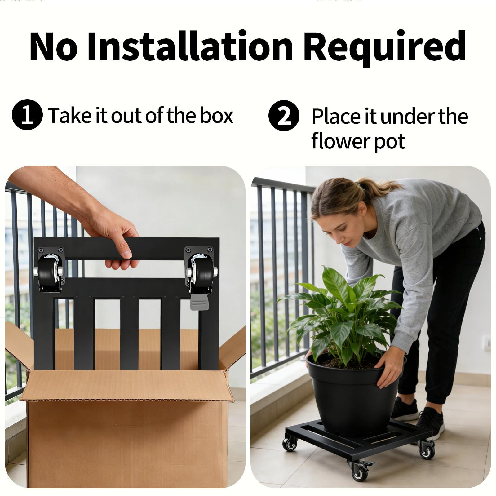 LUBORN plant caddy suitable for indoor and outdoor use